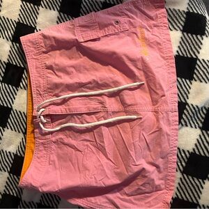 Hooters Pink Mini Skirt with Orange Waistband